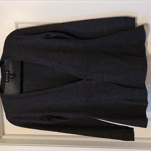 Nanette Lepore flared wool cardigan in charcoal gray